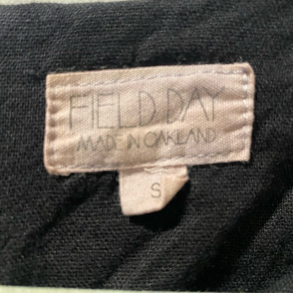 Field Day Vegan Jumpsuit Black Linen - Picture 3 of 4